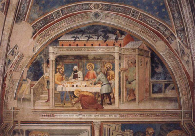 GIOVANNI DA MILANO Scenes out of life Christs  Christ in the house Simons, 2 Halfte 14 centuries. Sweden oil painting art